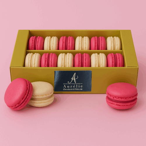 macaron 14 newborn roze
